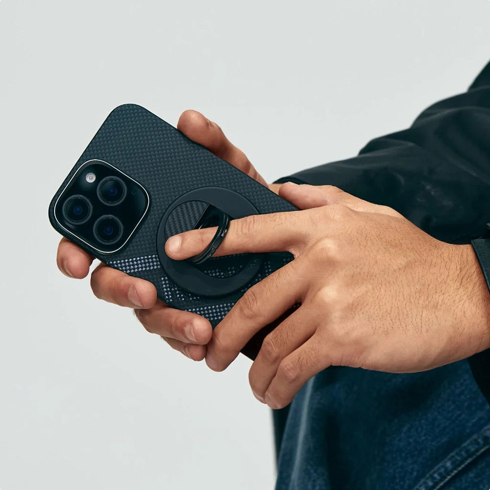 Pitaka Tactile Woven Rebuilding Serisi iPhone 16 Pro M-safe Şarj Özellikli Aramid Fiber Re-TROS Tasarımlı Kılıf Pitaka Tactile Woven Rebuilding Serisi iPhone 16 Pro M-safe Şarj Özellikli Aramid Fiber Re-TROS Tasarımlı Kılıf